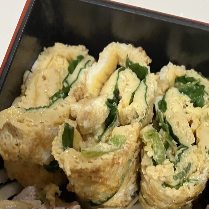 ほうれん草とチーズ入り卵焼き